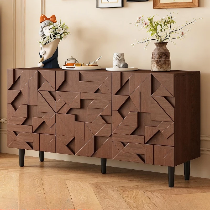 

porch high-end storage locker luxury medieval Designer carved display cabinet wood retro recibidor para entrada room furniture