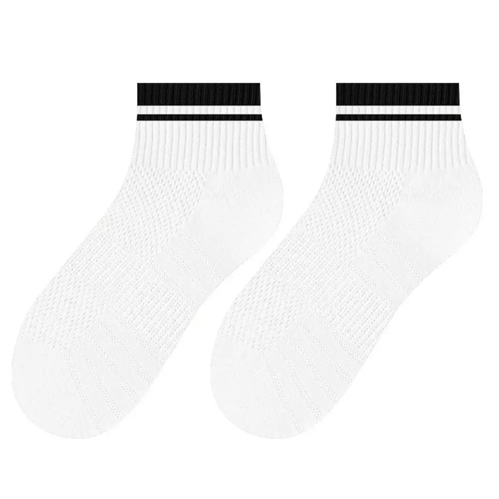 10Pairs Simple Sweat Absorption Women Ankle Socks Anti Slip Breathable Mesh Thin Socks Hosiery Short Tube Socks Summer