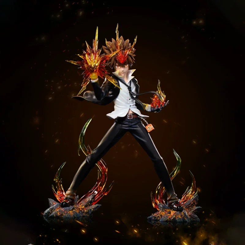Katekyo Hitman Reborn Sawada Tsunayoshi Anime Action Figure Pc Case Desktop Collectible Ornament Pvc Statue Model Toy Fan Gift