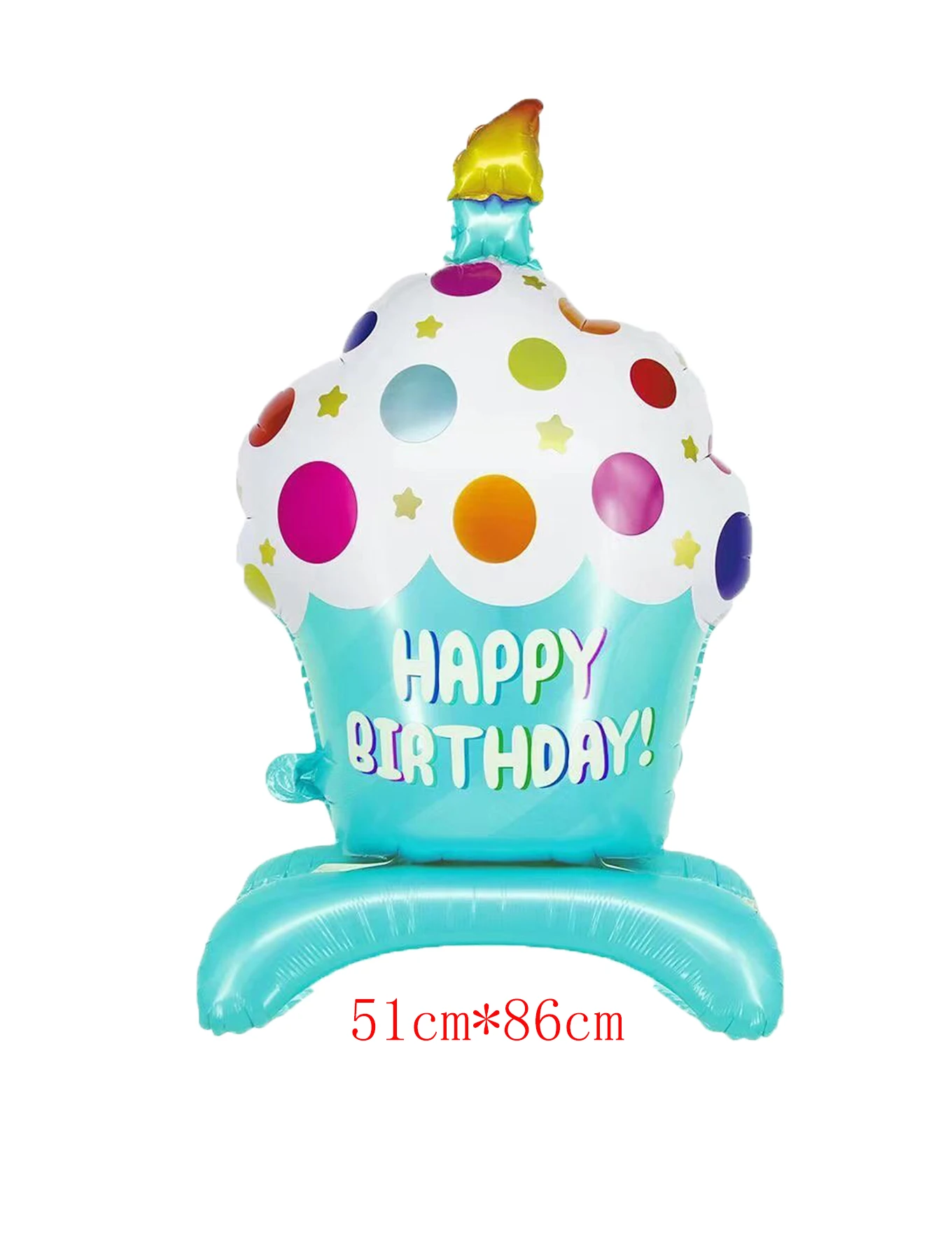 3D Stand Pedestal Bolo Champagne Balões De Aniversário, Foil Balloon, Decorações de Feliz Aniversário, 1Pc