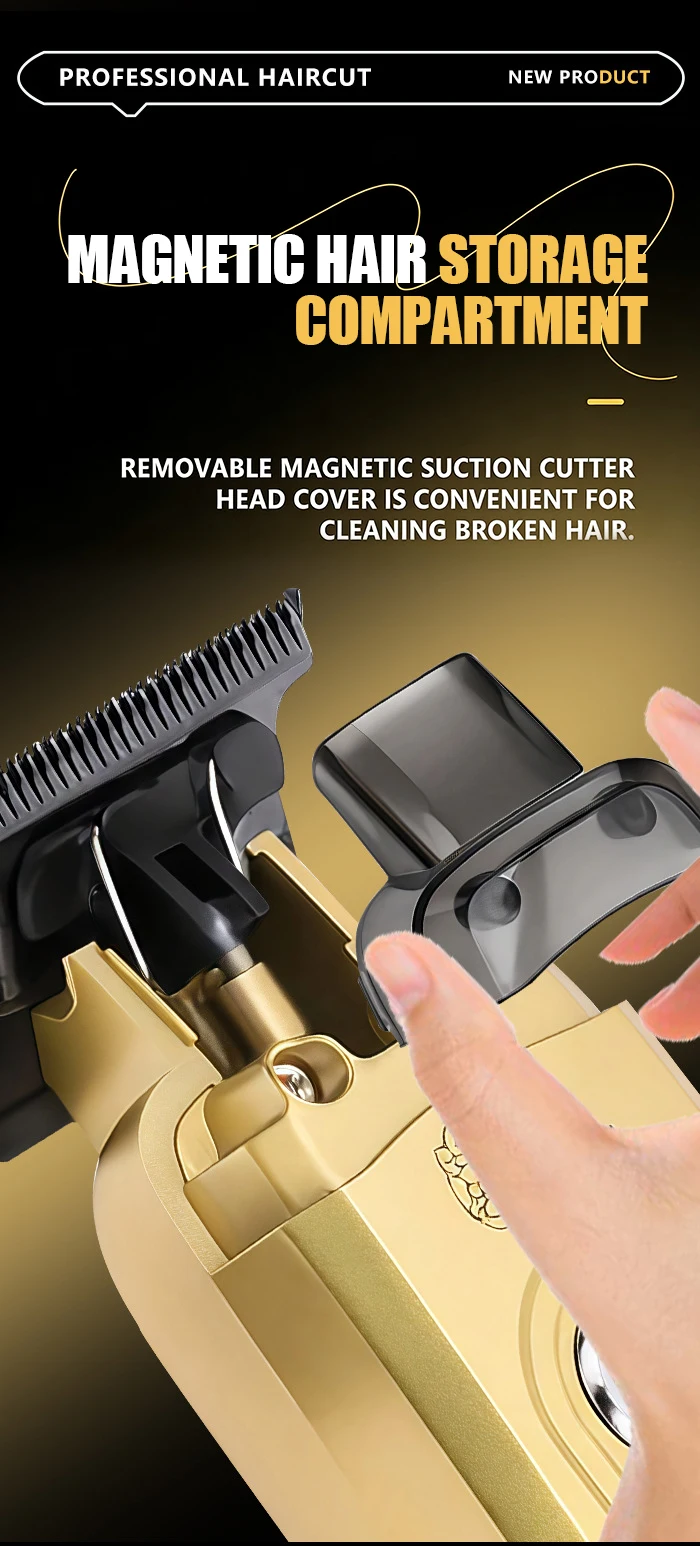 Kemei KM-90-5 Professioneller 7500 RPM Haarschneider für Friseure Wiederaufladbarer Trimmer Bürstenloser Motor Haarschneidemaschine für Männer – Detail 7