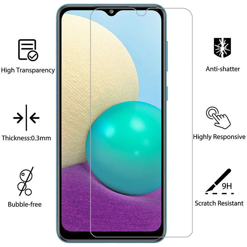 protective tempered glass for samsung a02 screen protector on galaxy a 02 02a 6.5 film samsun samsumg sansung galaxi samsunga02