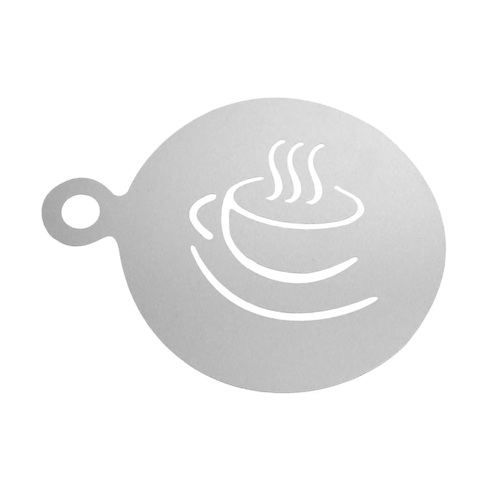 Foam Latte Art Template Coffee Decoration Stencil with Hole Cake Decorating Tool