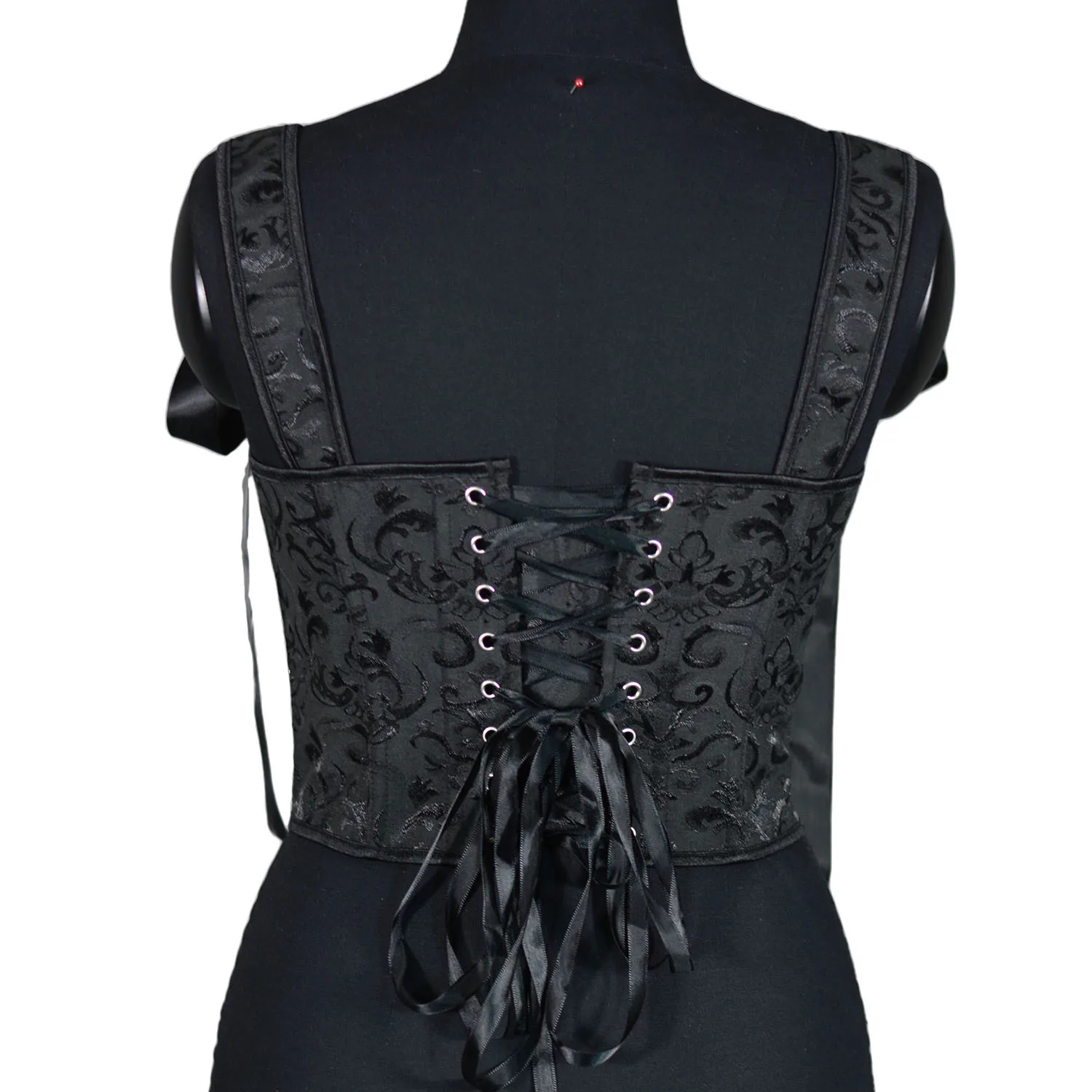 Women Corset with Straps Overbust Corset Floral Jacquard Corset Top Gothic Steampunk Corset Bustier