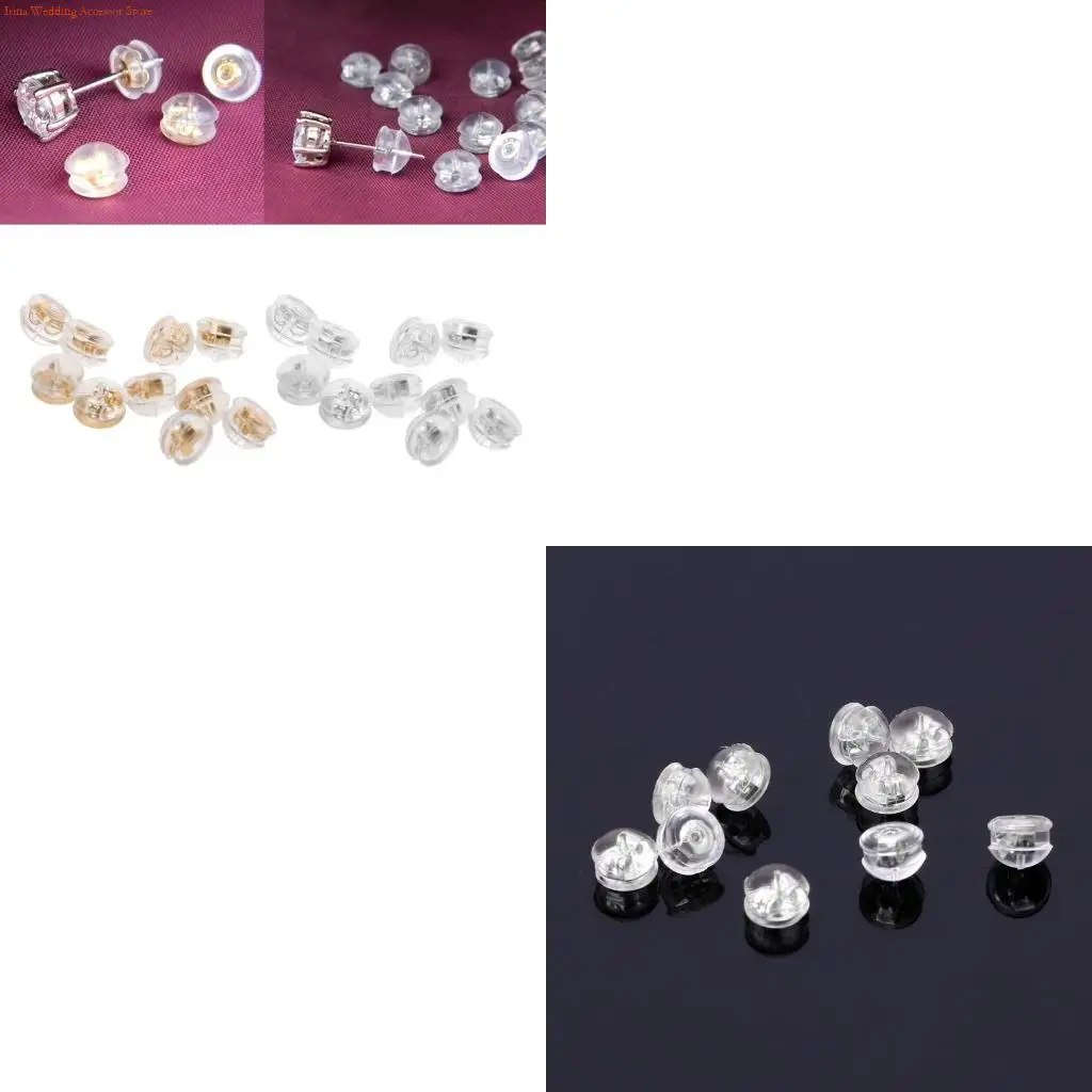 

G92D 10 -кратная силиконовая серьги задницы 18 тыс. Золотых задних накладных наклад