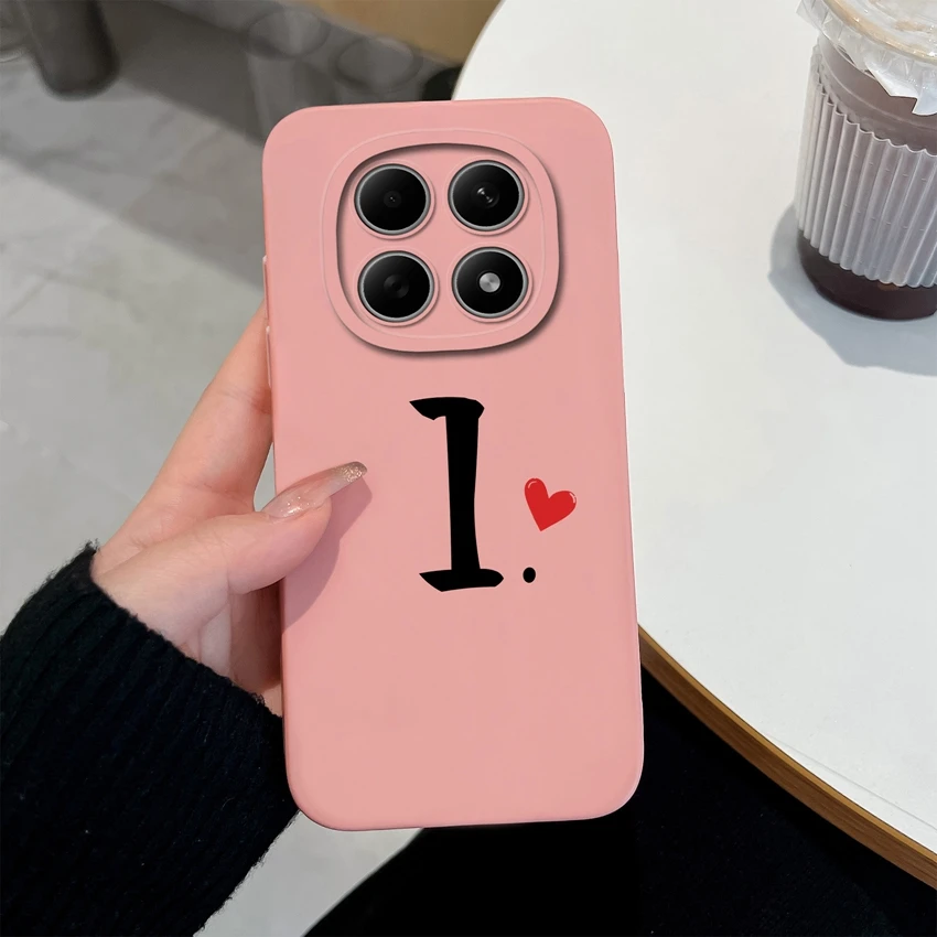 Niedliche Buchstaben Handyhülle für Redmi Note 15 15Pro 4G Gehäuse Weiche Matte Silikon Linsenschutz Hülle für Redmi Note15 15 Pro Schale – Detail 35