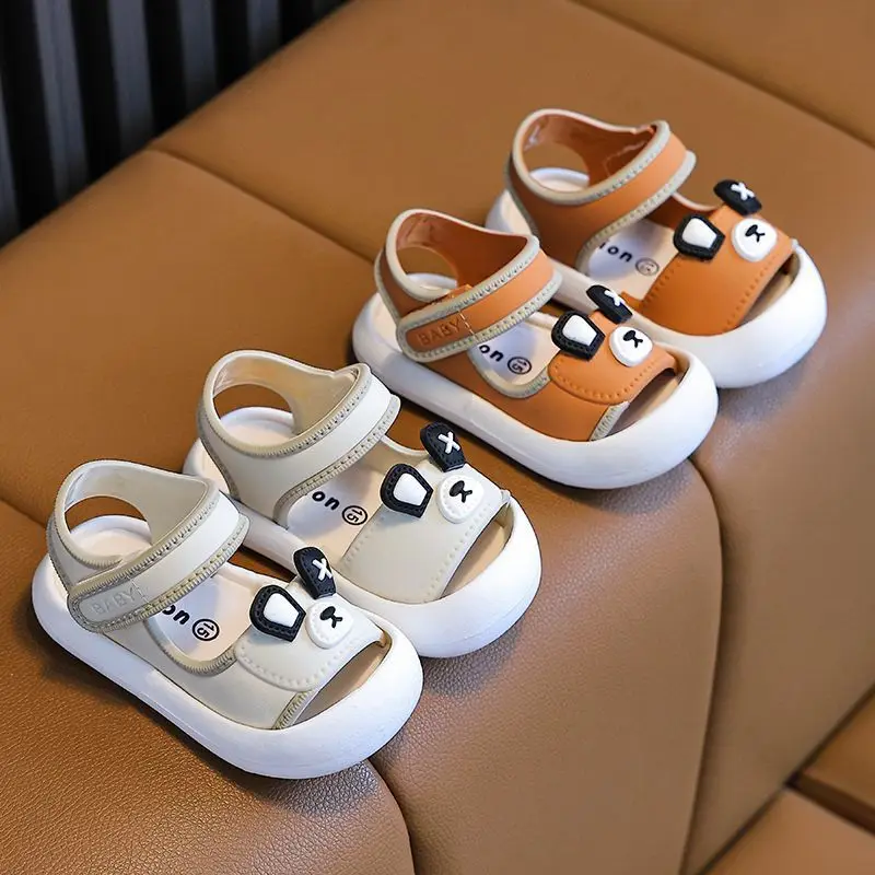 Children's Soft Soled Walking Shoes for Summer 2026 New Semi Baotou Design for Boys Girls and Babies Anti Slip Walking Sandals