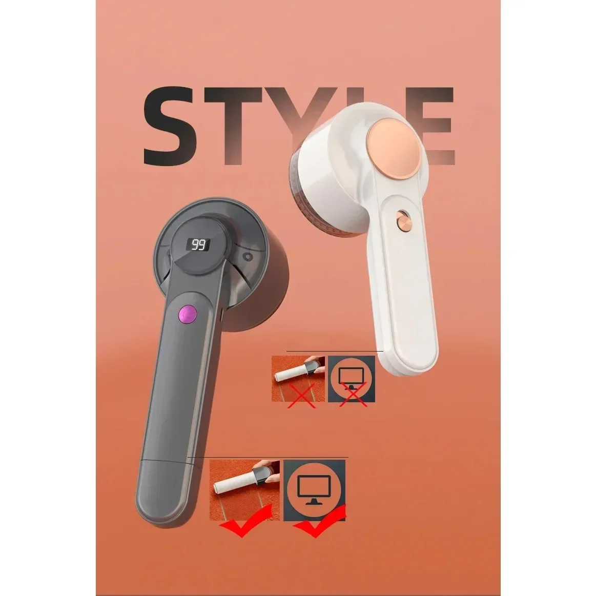 

2025 Portable Electric Lint Remover for Clothing Fuzz Pellet Remover Machine Electric Lint Remover Charge Removes Clothes Shaver