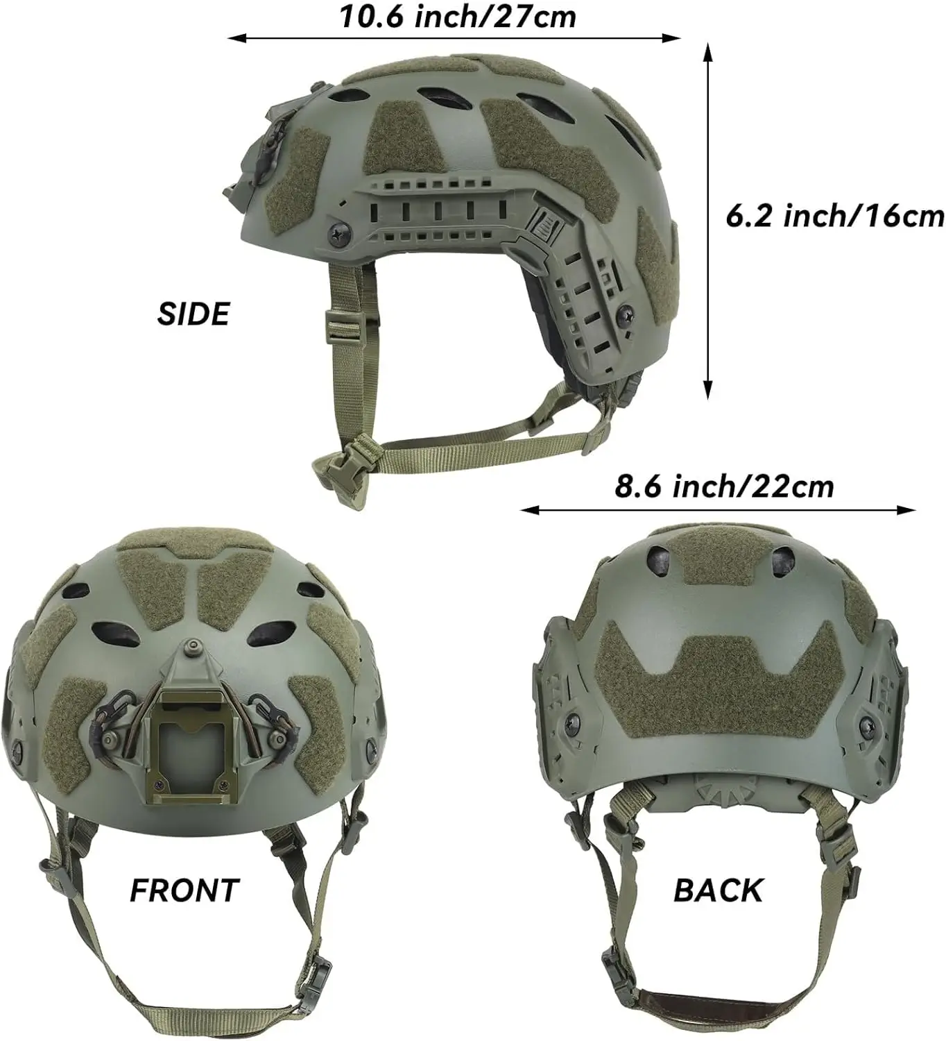 Tactical FAST Helmet Full Set Military Airsoft Combat Helmet with Headset NVG Mount Cover Protective Memory Foam Pads Gear