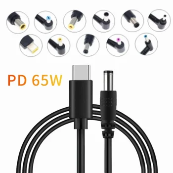 레노버 아수스 델 HP 노트북 충전기용 USB C타입 PD 충전 케이블 코드, DC 전원 어댑터 잭 컨버터, 수 13 플러그