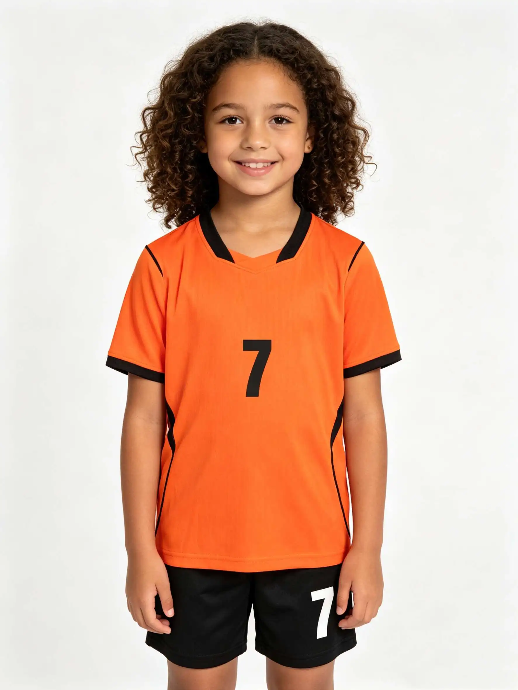 26/27 Unisex Blank Soccer Jersey Set, Kids & Adults Training Uniforms for  Orange  School Sports, Running & Team Events view 5