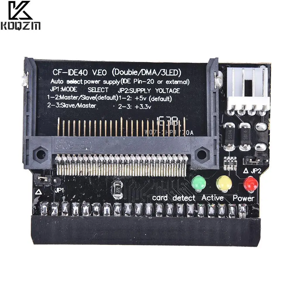 Compact Flash CF para 3.5 conversor feminino, IDE adaptador inicializável, 40 Pin, 1PC