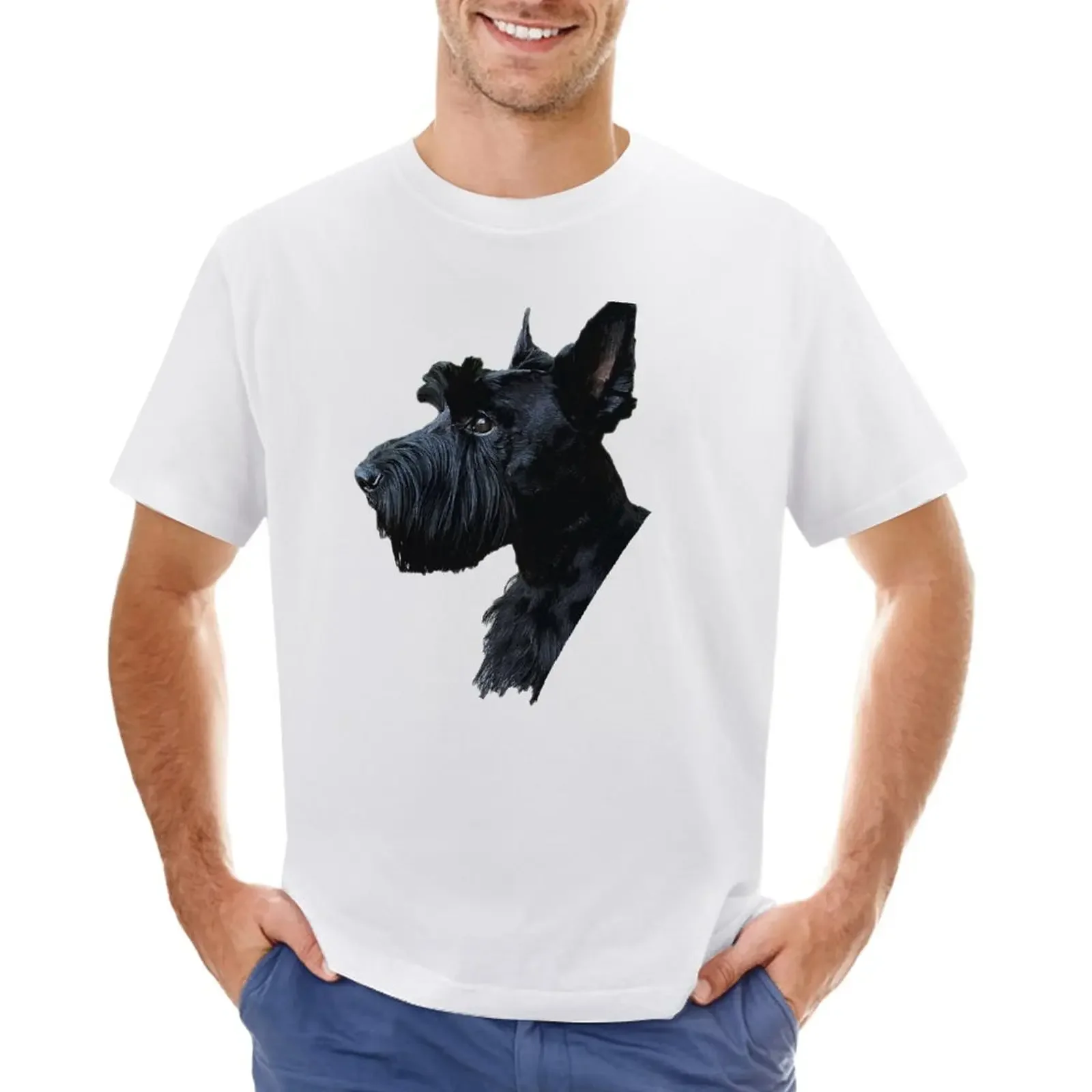 

Scottish Terrier Adorable Puppy Dog T-Shirt plus size tops anime oversizeds mens cotton t shirts