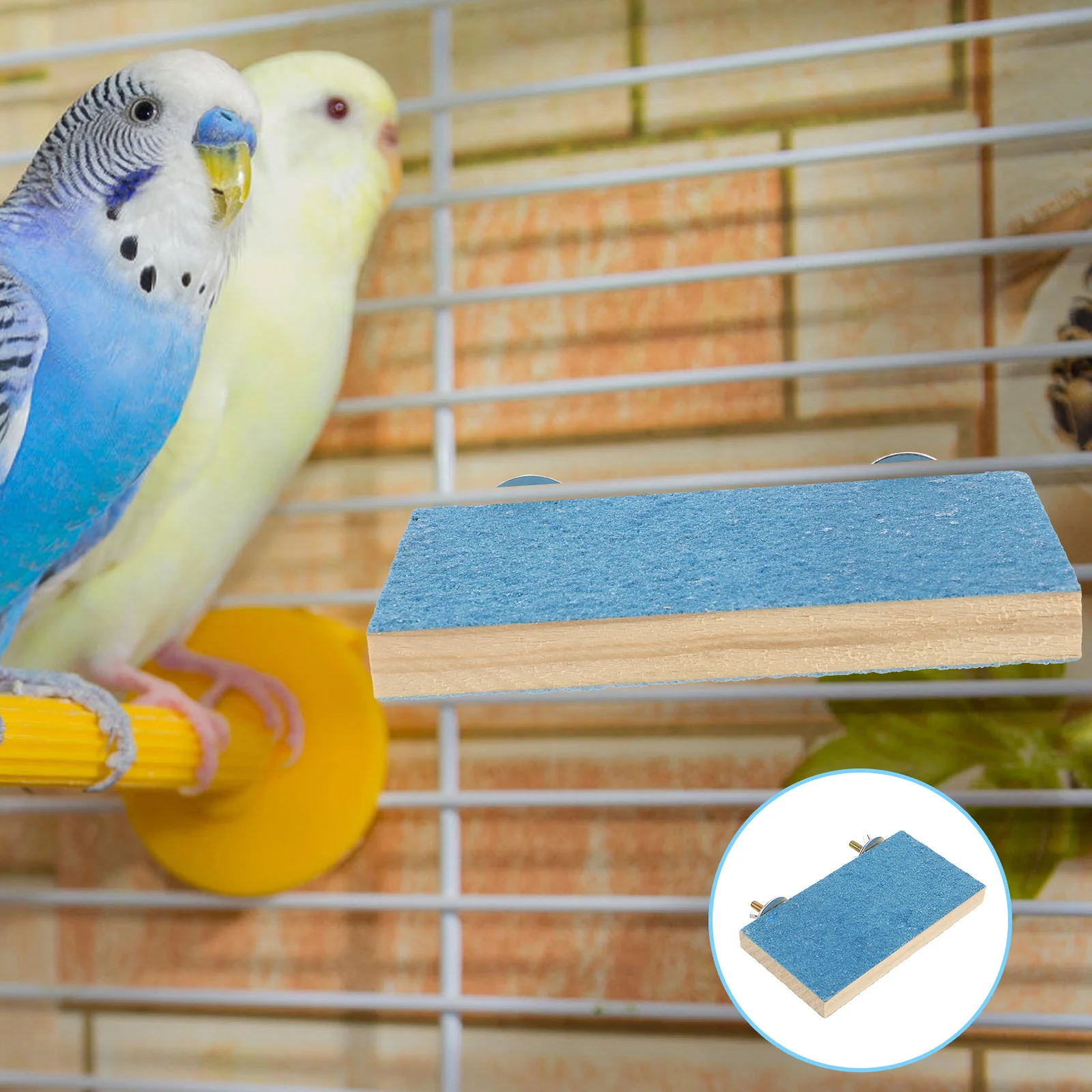 

2pcs Parrot Stand For Cage Large Wooden Bird Standing Rack Pet Platform Accessory Bird For Small Parrots Finch Cockatiels