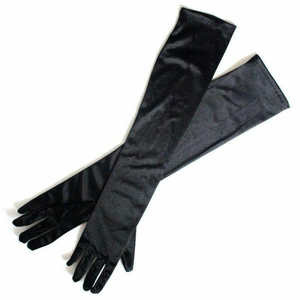 Satin Womens Gloves Club Cocktail Evening Home Bride Comfortable Extra Long Formal Ladies Opera Smooth Stretch