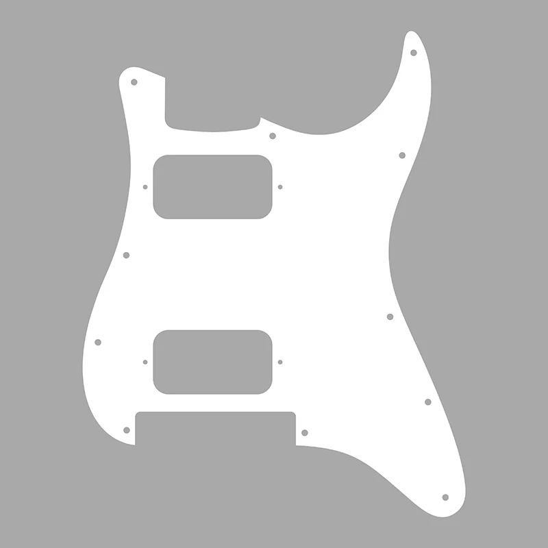 Pleroo Custom Parts - For US 11 Screw Holes Strat Floyd Rose Tremolo Bridge Guitar Pickguard Blank With HH Pickups Scratch Plate