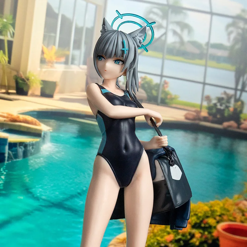 Blue Archive Sunaōkami Shiroko Game Peripheral Figures Shoulder Bag Swimsuit Cute Animal-eared Girl Model Ornament Gift