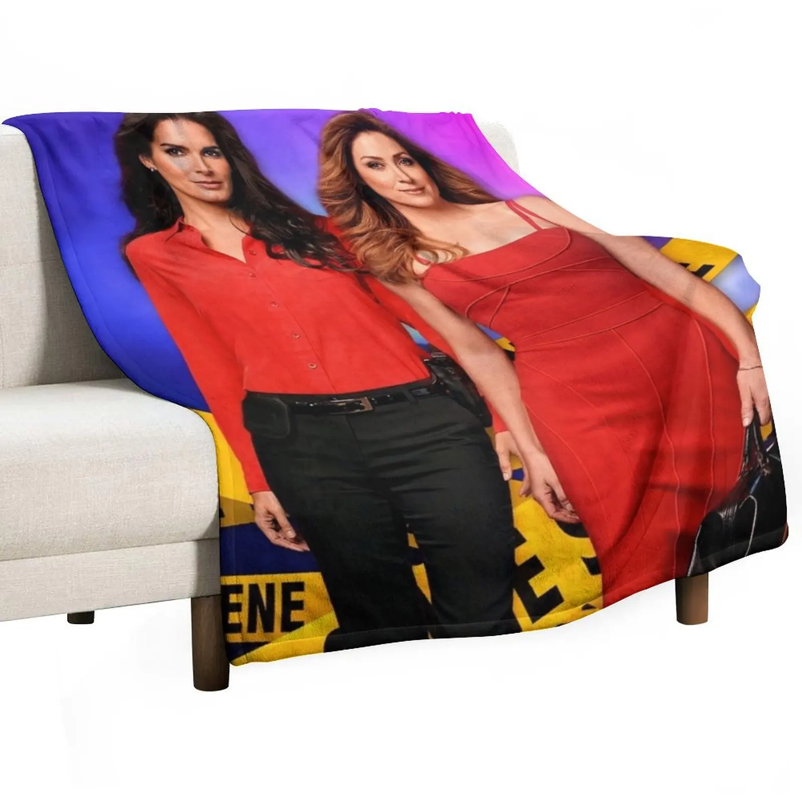 

Rizzles on a police background (Rizzoli & Isles) Throw Blanket Cozy Throw Blanket Birthday Gift for Him Her