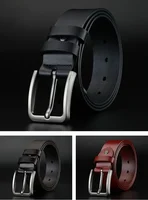 New Business Leisure Men's Alloy Square Pin Buckle Belts Male Famous Brand Luxury Designer Pu Leather Jeans Belts for Men 3