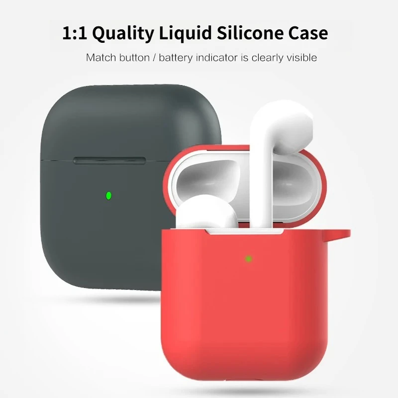 20 Farben 1:1 Original-Qualität Flüssig-Silikon Kopfhörer-Hülle für Airpods 4 3 2 1 Pro 3 2 Bluetooth-Kopfhörer Schutzhülle