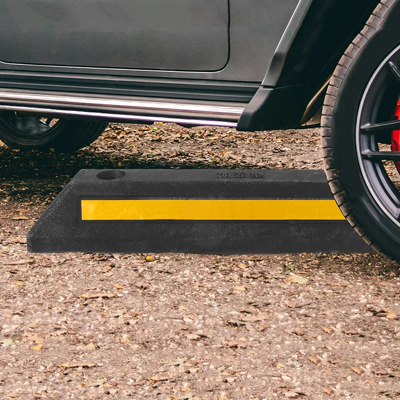 Parking Stopper For Garage Rubber Reinforced Garage Parking Aid Wheel Stopper Parking Stop Car Garage Stop Pile Wheel Aligner