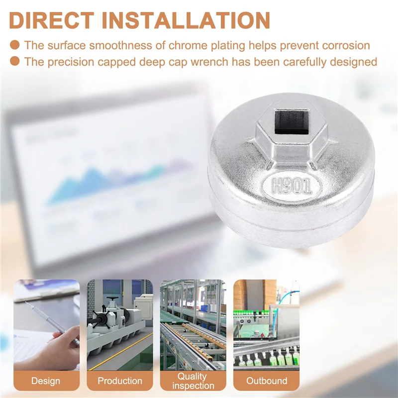 

AS-901 14-зубая крышка Ключ для масляного фильтра 1/2 дюйма Квадратный привод Инструменты для масляного фильтра Торцевой ключ для фильтра Гаечный ключ Ручной инструмент
