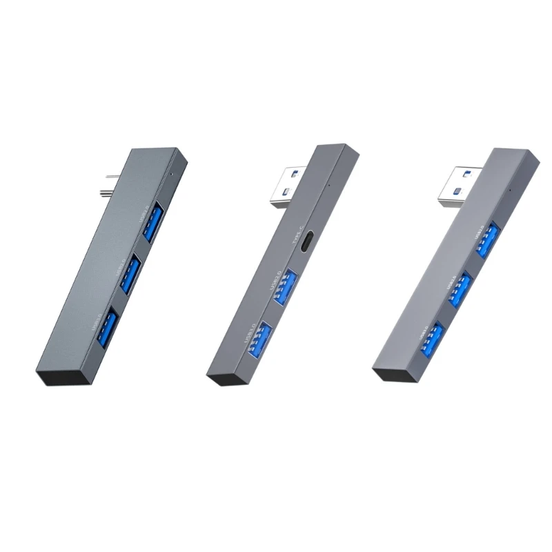 

Type-C Hub Multiport Adapter 3 in 1 Portable USB 2.0 Ports Card Reader Portable Hub USB Splitter for PC Keyboard