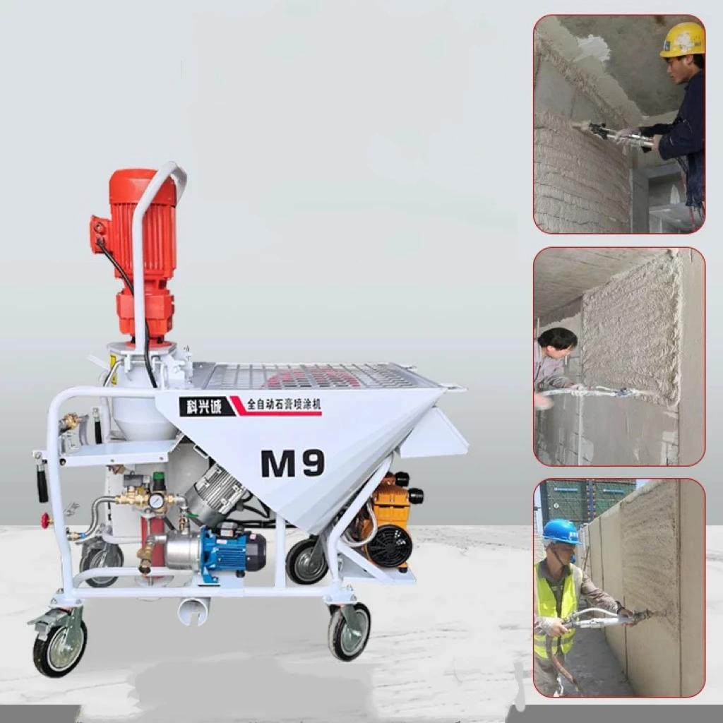 Automatic 220V/380V Portable Gypsum Plaster Station Mortar Spraying Machine 1-Year Warranty