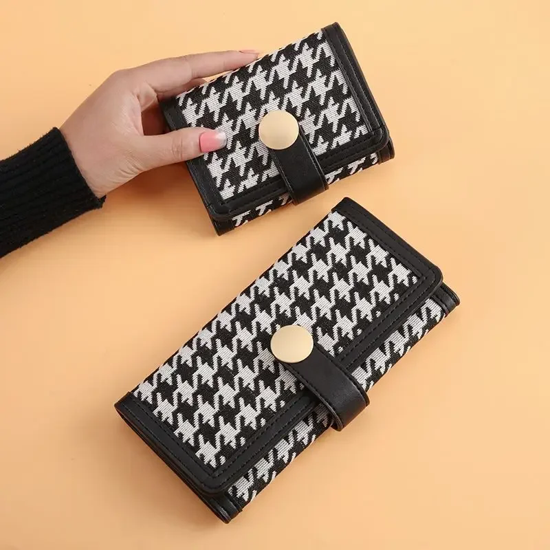 High Beauty Qianniao Grid Wallet Women's Short Zero Wallet Multi Functional Long Handheld Bag Popular Card Fashion Design