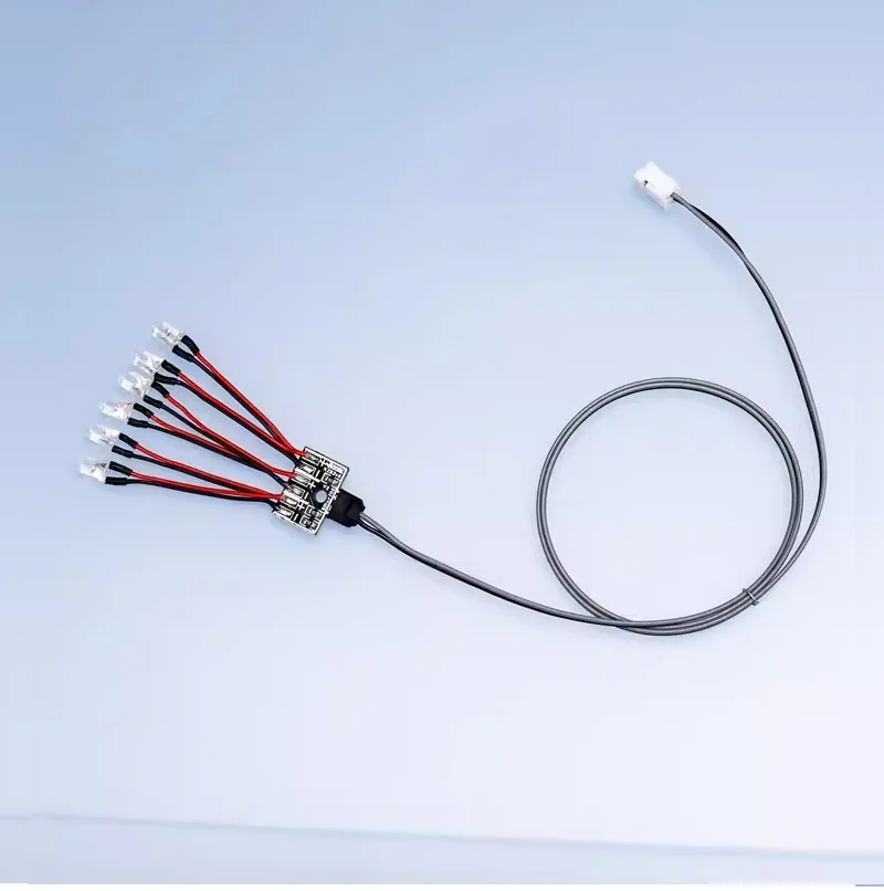 1 ~ 6 Ph2.0 어댑터 케이블 조명 제어 호스트-Tamiya Rc 보트 트럭 FH16 Arocs 770s 크롤러 Traxxas Trx4 용 LED 어댑터 케이블