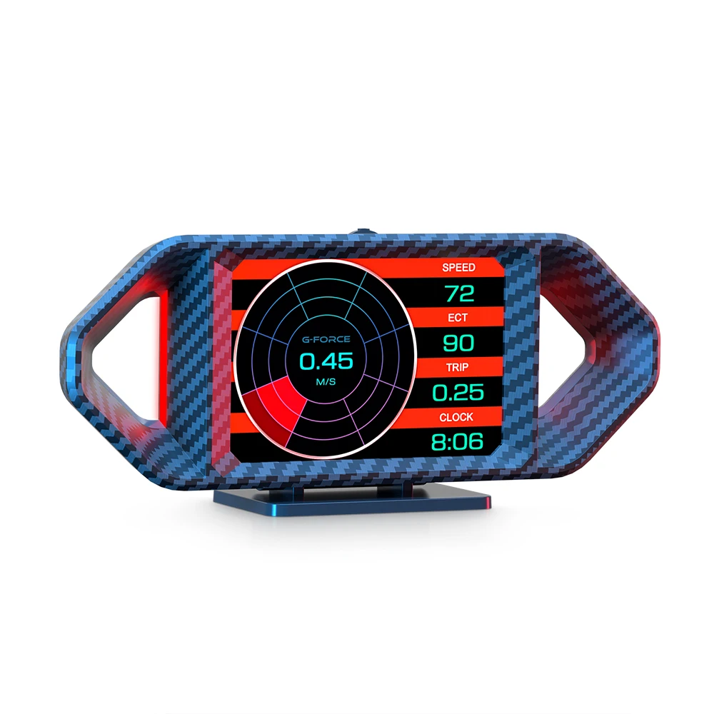 Picture 7: Head Up Display P26 Car EOBD Smart HUD Digital OBD2 GPS Warning System Type-C Speed Projector Inclinometro Turbo RPM Alarm