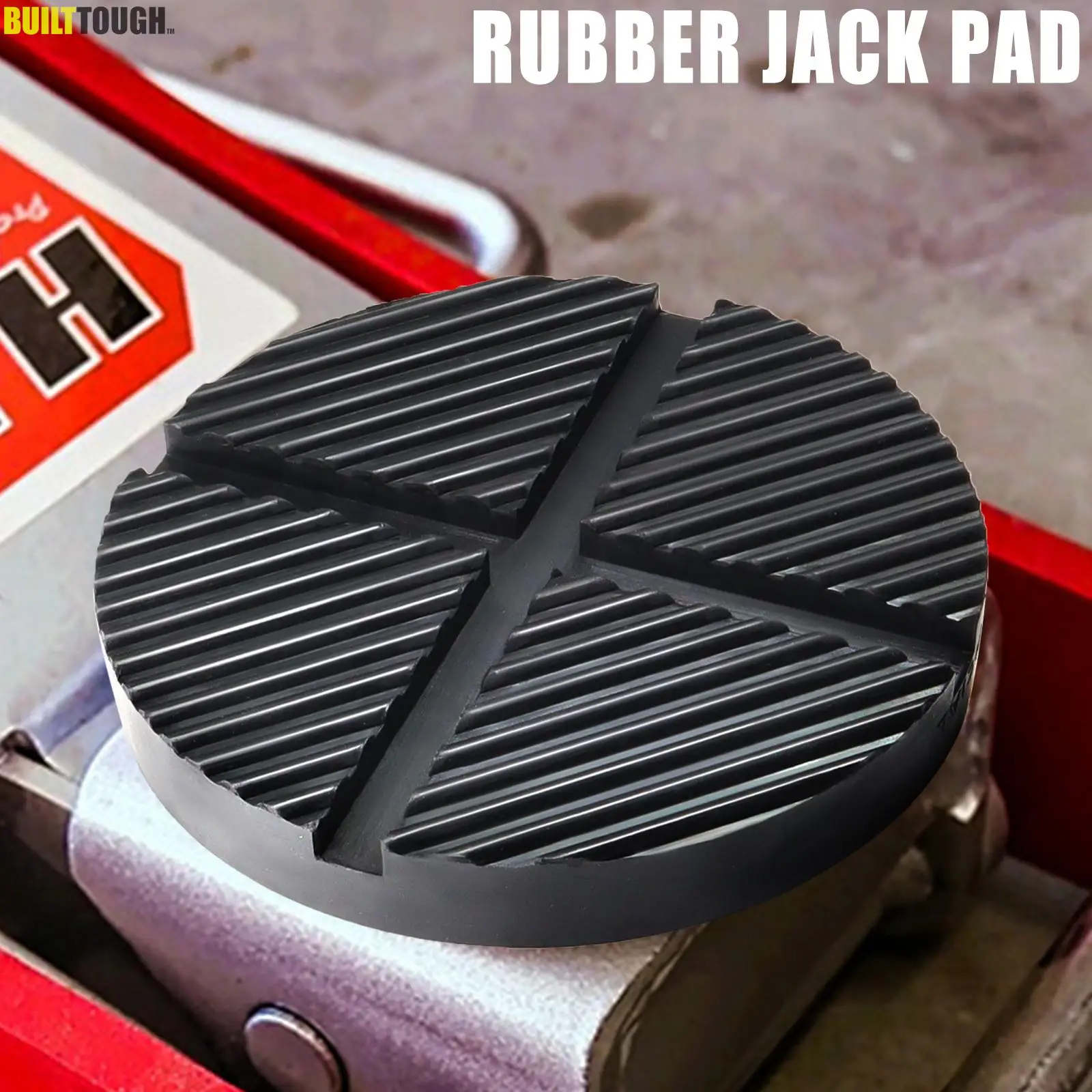 1pc Universal Floor Slotted Car Rubber Jack Pad Frame Protector for Pinch Weld Side Lifting Disk  Jacking Tool 24mmX125mmx125mm