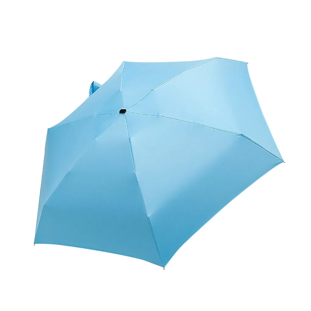 Mini Compact Pocket Umbrella for Women Flat Lightweight Umbrella Parasol Folding Sun Umbrellas Travel Sunshade Paraguas Mujer