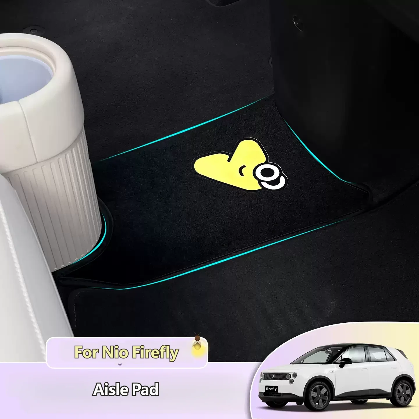 For NIO Firefly Car Main and Passenger Front Bridge Aisle Pad Protective Mat Waterproof Dirt-resistant Easy To Clean Interior