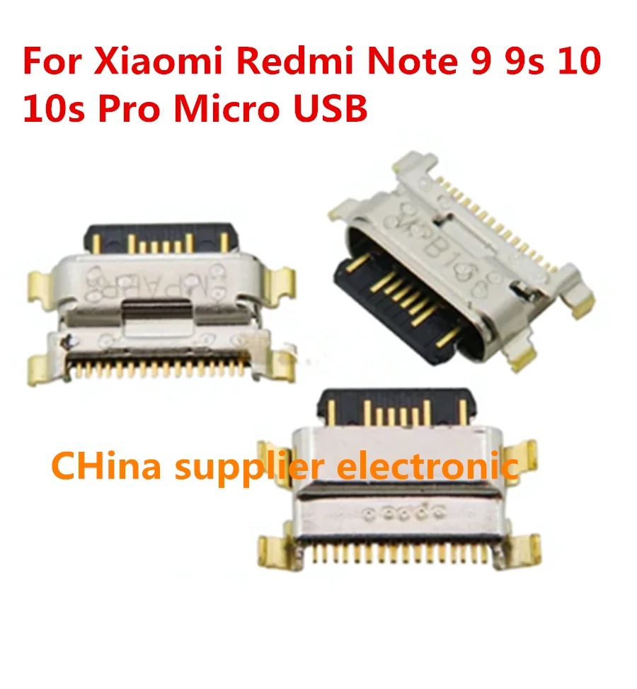 

10pcs-100pcs For Xiaomi Redmi Note 9 9s 10 10s 10x note10pro Pro Micro USB Jack Charging Socket Charger Port Plug Dock Connector