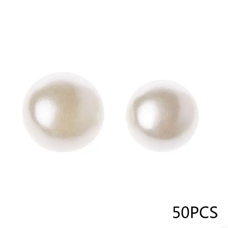 

203C Sewing Pearl Buttons 50pcs Round 10mm 11mm Clothes Accessory Supplies