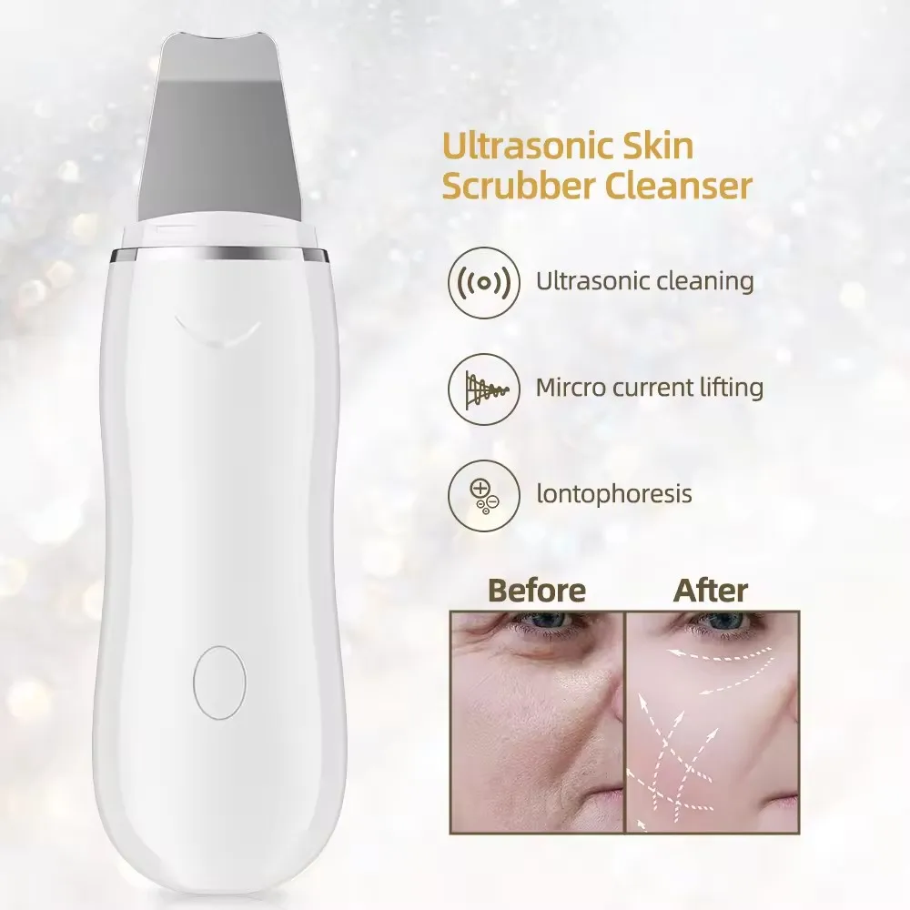 Ultrasonic Beauty Machine Vibration Face Pore Cleaning Dead Skin Acne Scalpers Blackhead Remover