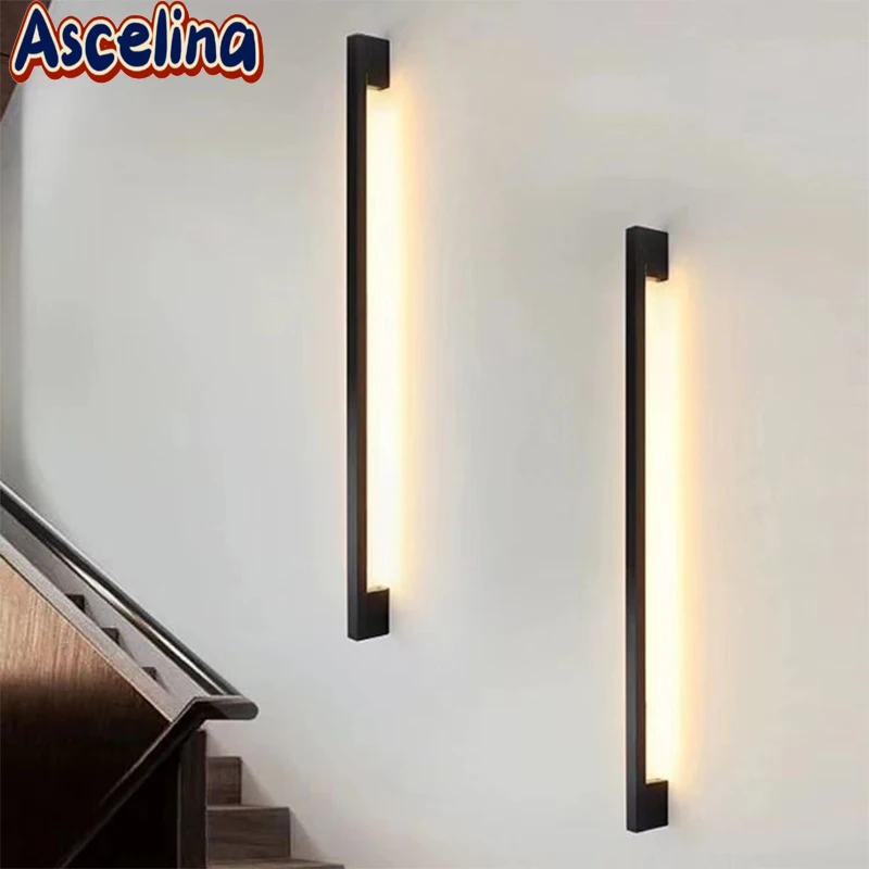 Nordic LED Wall Lamp Minimalistic Internal Glow Handlebar Line Lights For Bedroom Hallway Bedside Living Room Home Illumination