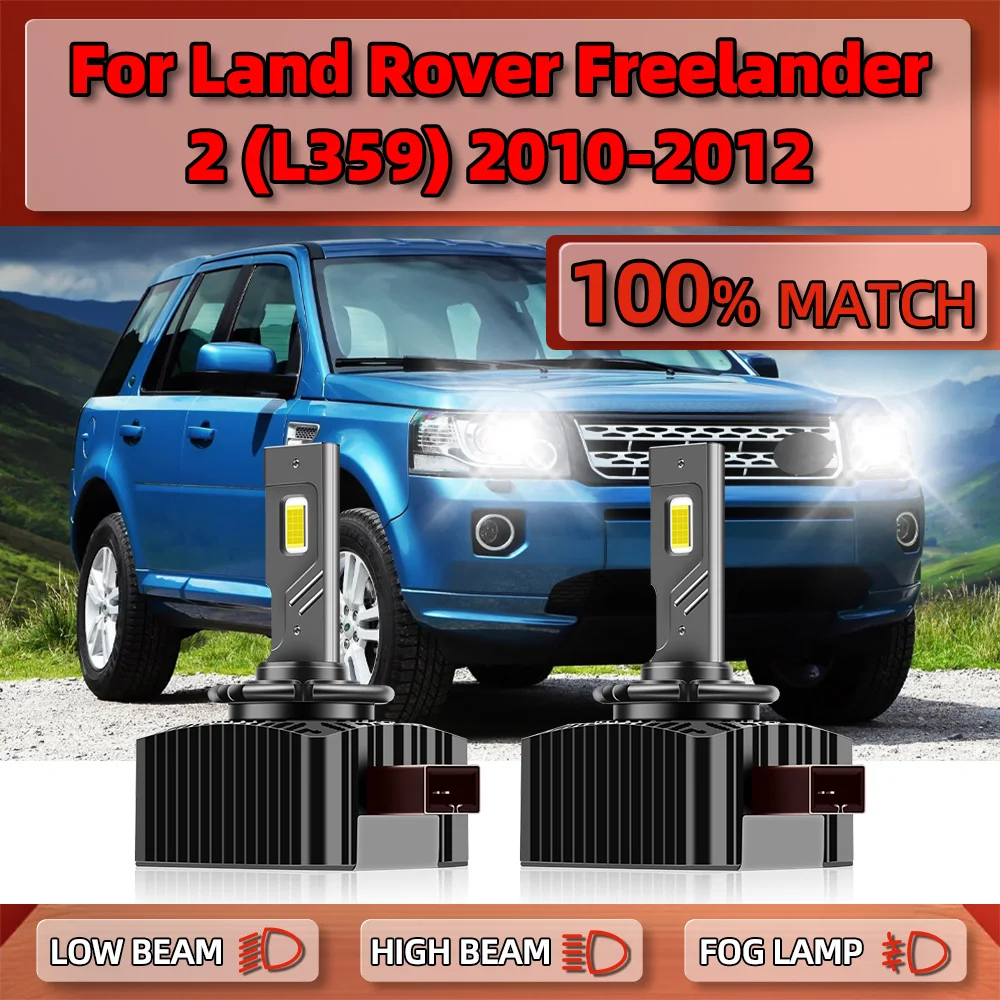 120W D1S LED Headlight Bulbs 25000LM Plug and Play Xenon HID Headlamp 12V For Land Rover FREELANDER 2 (L359) 2010 2011 2012