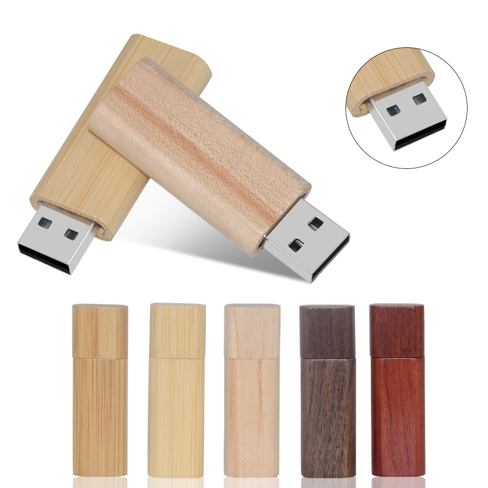 50pcs/lot Free Logo Wood Small Gift USB 2.0 Flash Drive 4GB 8GB 16GB 32GB 64GB 128GB Mini Creative pen drive Usb Memory Stick