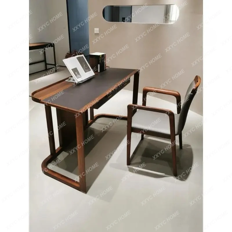 

Итальянский минималистичный компьютерный стол, европейский входной стол LUX, современный стол для небольшой квартиры, стол из массива дерева