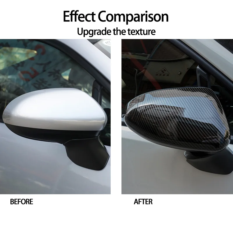 Car Side Door Rearview Mirror Protective Cover Cap For Toyota GR86 Subaru BRZ Carbon Fiber Black Car Exterior Accessories