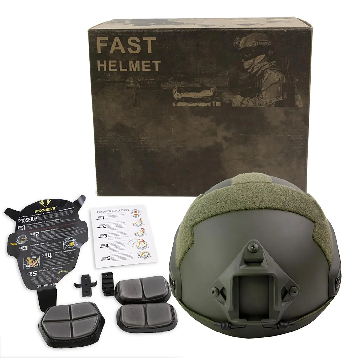 BOOIU Casco táctico Airsoft rápido ABS para exteriores - imagen 4