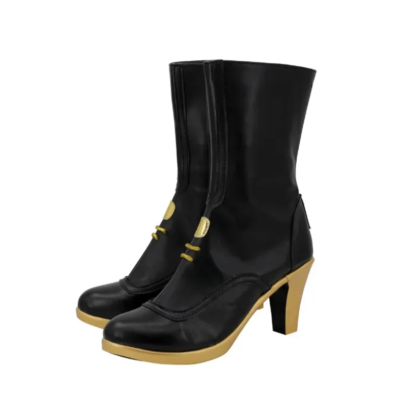 

Game Wuthering Waves Yangyang Cosplay Black Cool Boots Halloween Party Roleplay Women Girls Shoes Comic Exhibition High Boots