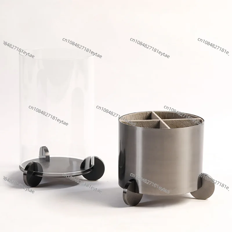 

Простая круглая стеклянная цветочная посуда, легкая роскошная металлическая декоративная тарелка двойного назначения, украшение для хранения ювелирных изделий