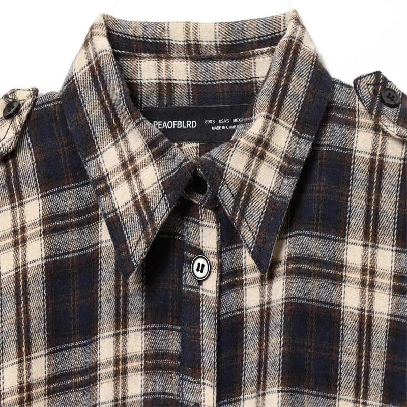 Abito camicia scozzese vintage Abito lungo da donna a maniche lunghe abbottonato Abito casual elegante autunno inverno