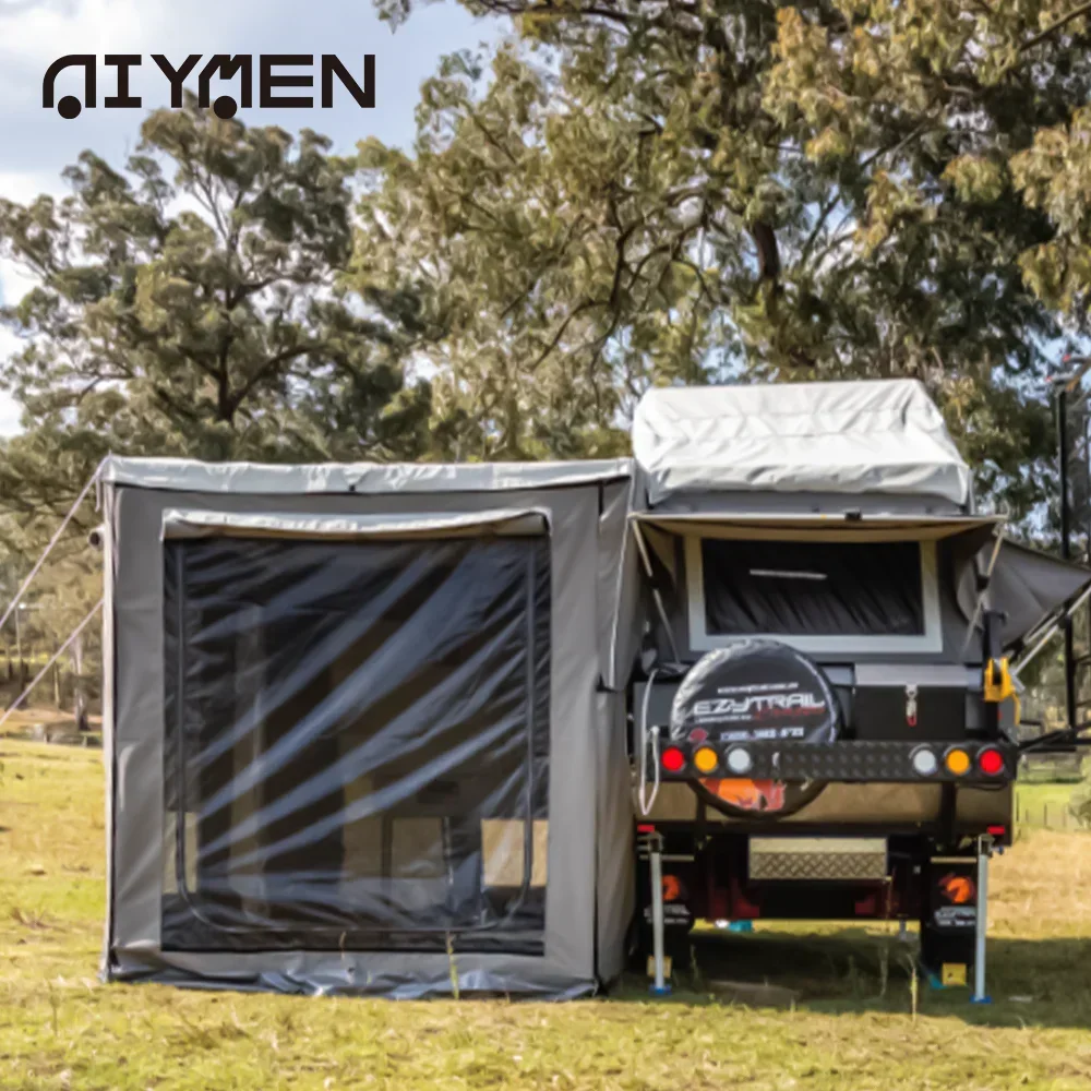 Rv barraca dobrável de cama plana semi-reboque acampamento inflável pop up campista image 2