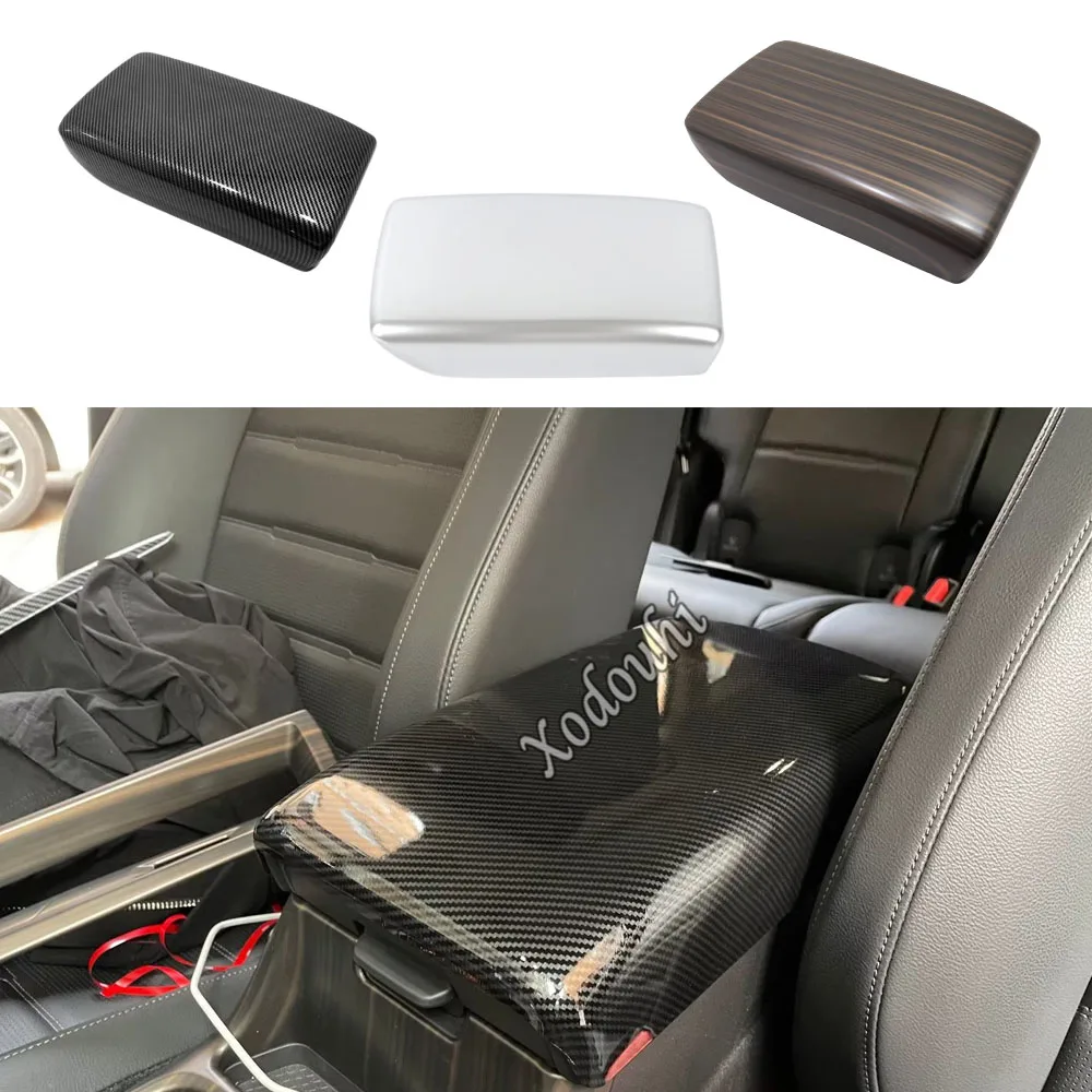 ABS Plastic Car Styling Armrest Box Panel Frame Decoration Cover Trim For Honda CRV CR-V 2023 2024 Auto Interior Accessories