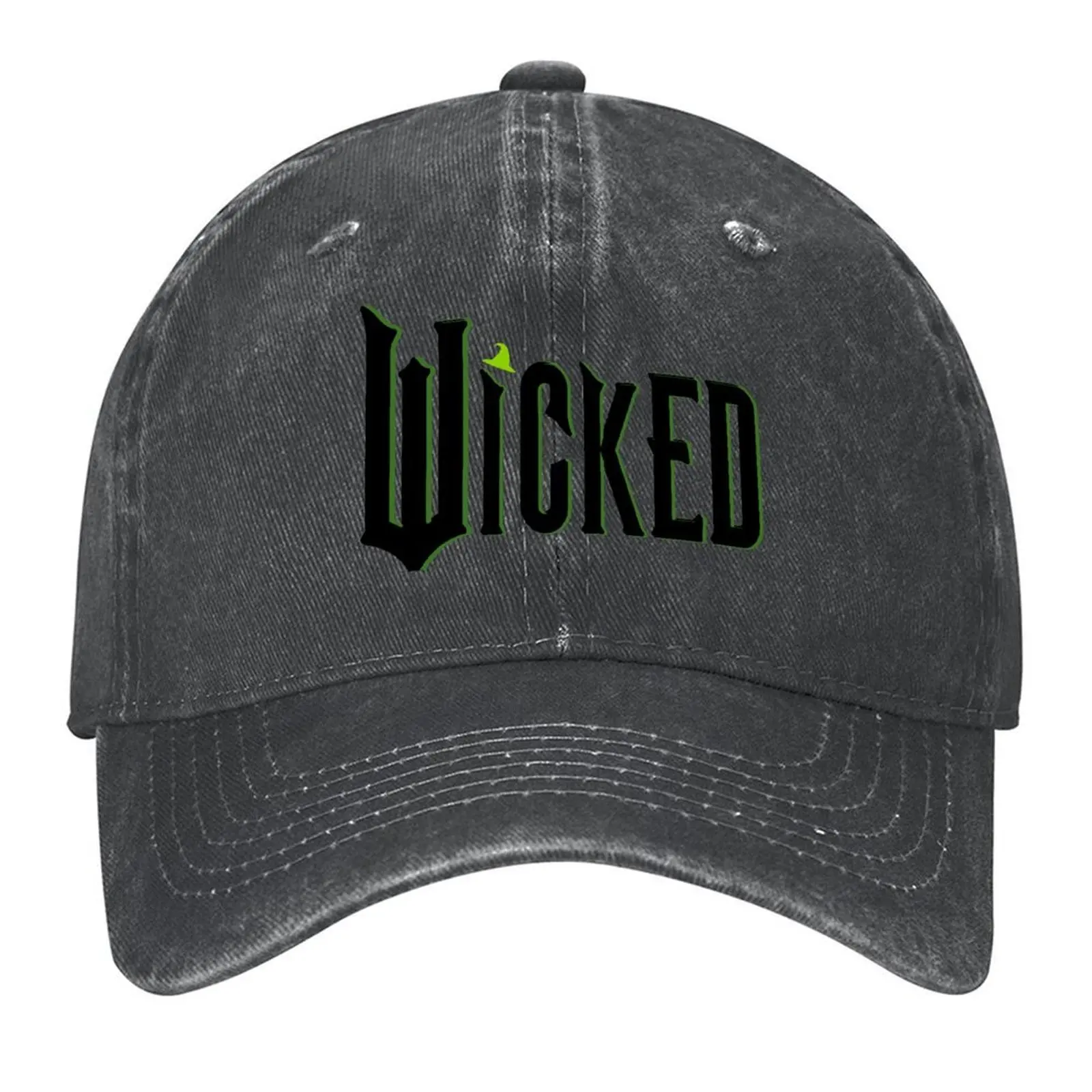 

Wicked Green Witch Hat Black Text Baseball Cap western Hat Horse Hat luxury caps Sunhat Women's Hats For The Sun Men's