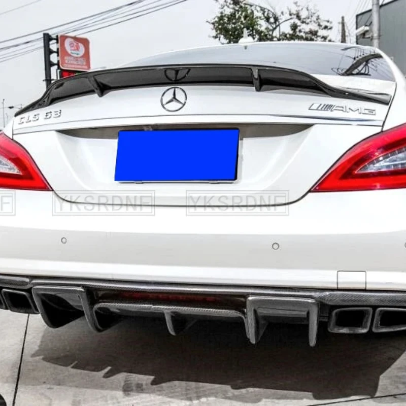 

Спойлер из углеродного волокна для W218 CLS, спойлер для багажника автомобиля, заднее крыло, модель Mercedes Benz W218 2011-2017 R